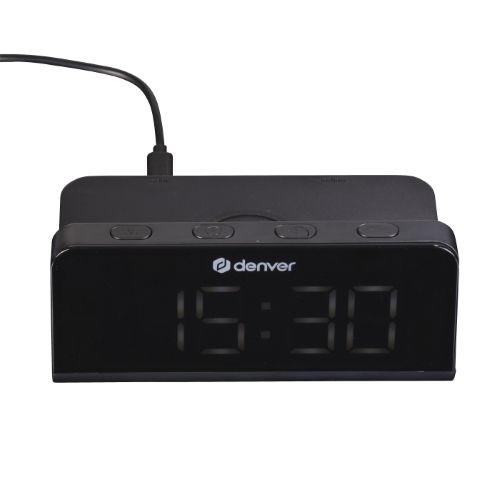 DENVER SVEGLIA ECQ-103MK2 CON RICARICA WIRELESS 10W NERA