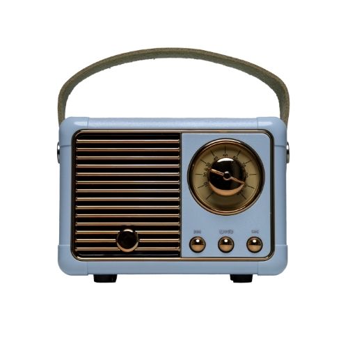 DENVER BTP-203 MINI SPEAKER BLUETOOTH DESIGN RETRO CELESTE