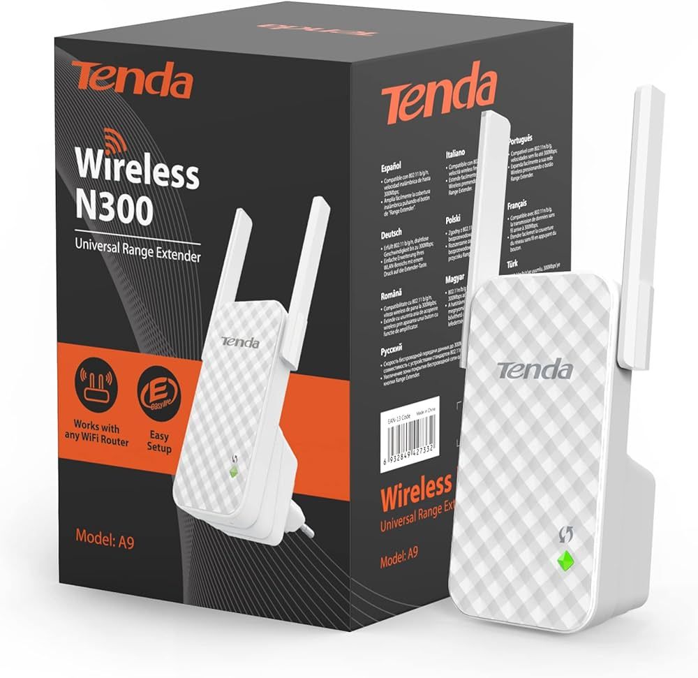 TENDA EXTENDER WIFI RANGE A9 WIRELESS N300