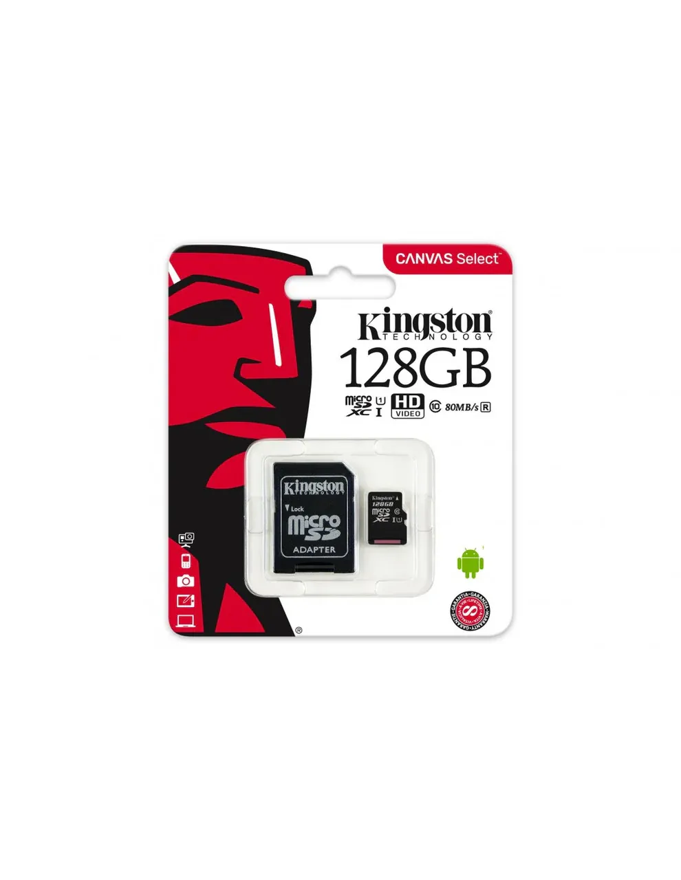MEMORIA KINGSTON MICROSD 128GB CL. 10