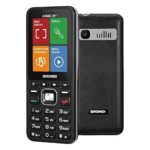 BRONDI KING 2+ DUAL SIM SENIOR PHONE GSM BLACK