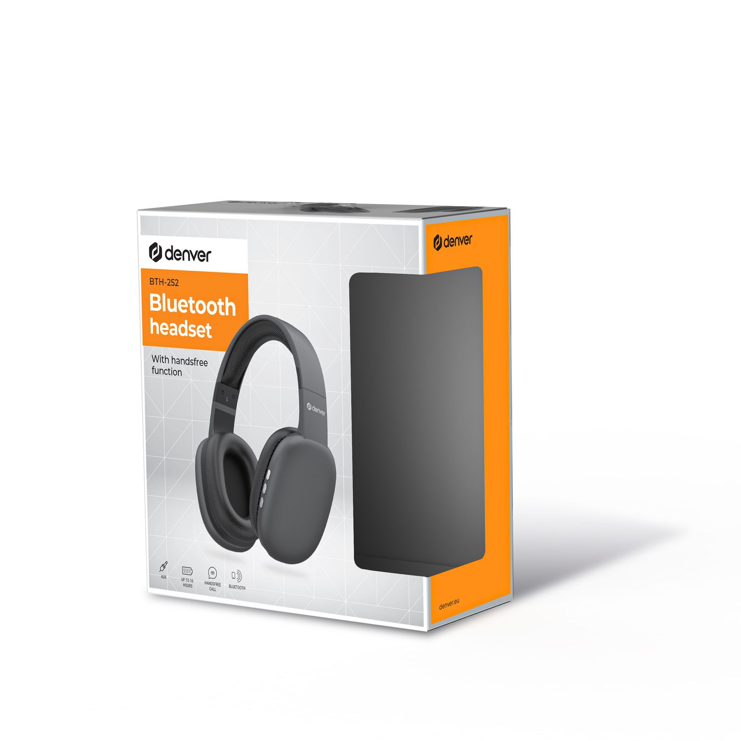 DENVER CUFFIA BLUETOOTH BTH-252 MK2 5.0 CON MIC NERA