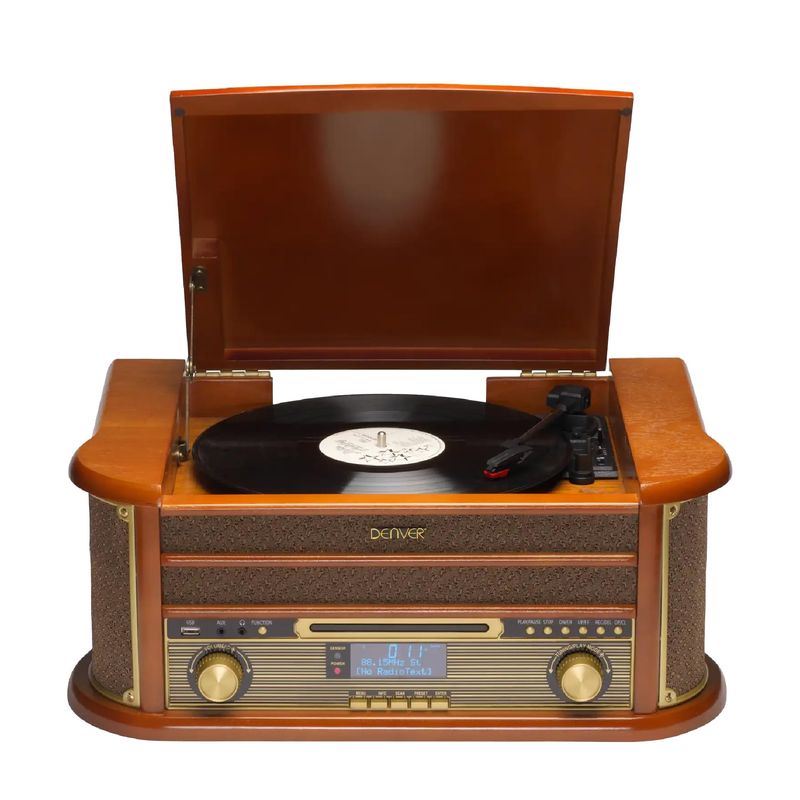 DENVER MRD-51 GIRADISCHI RETRO&#39; RADIO DAB CS USB CD USB REC DA LP