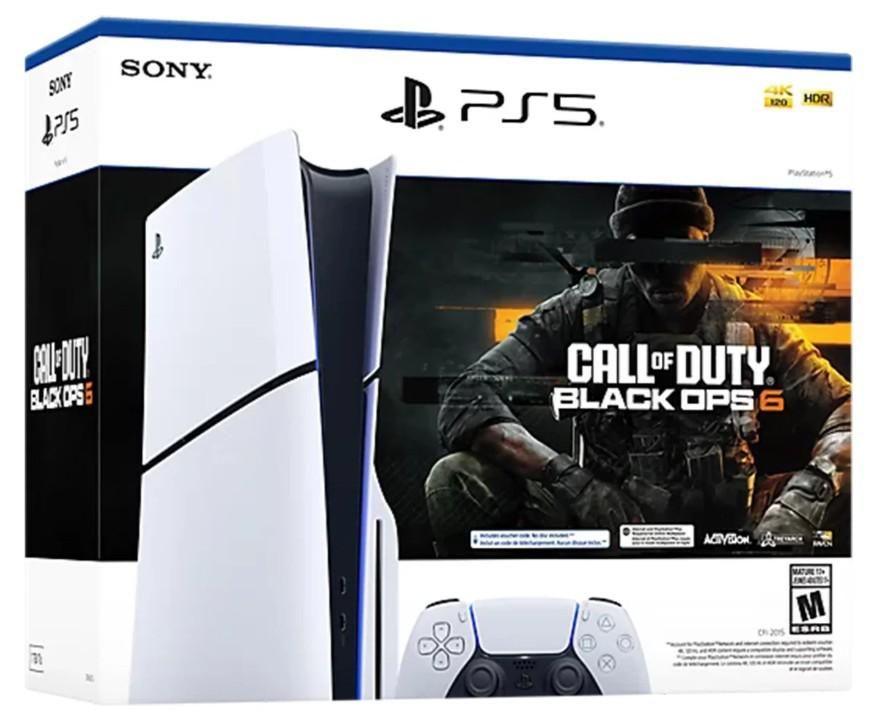 PS5 Console 1TB Standard Slim White Call of Duty 6 Bundle ITA