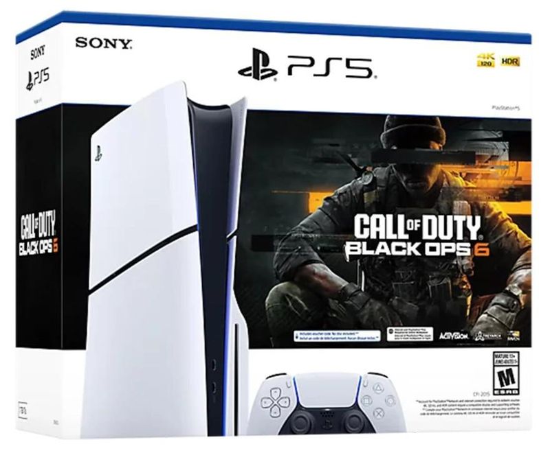PS5 Console 1TB Standard Slim White Call of Duty 6 Bundle ITA