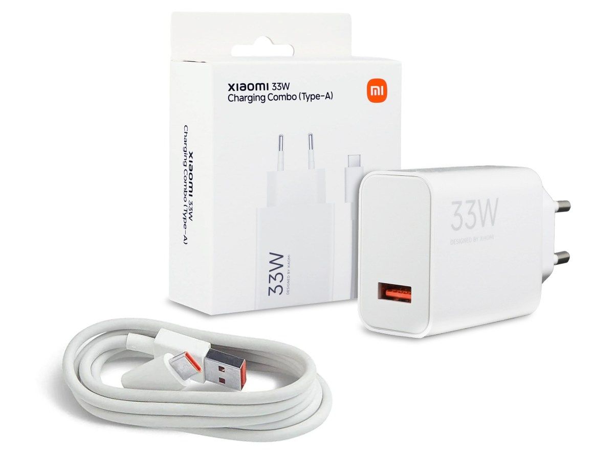 XIAOMI 33W CARICATORE COMBO USB-A + CAVO USB-C BIANCO