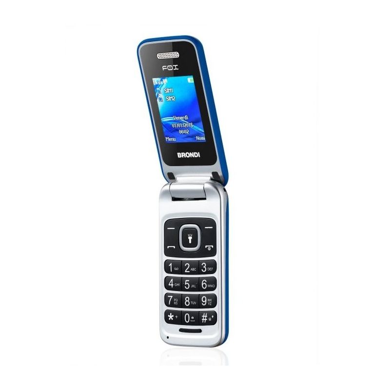 BRONDI FOX DS FLIP SENIOR PHONE AZZURRO