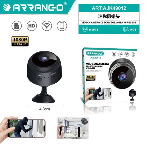 ARRANCO MINI VIDEOCAMERA DI SORVEGLIANZA WIRELESS HD