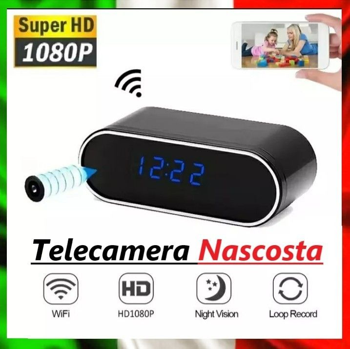 LEOVIN MICROTELECAMERA CLOCK CAMERA SVEGLIA NERA