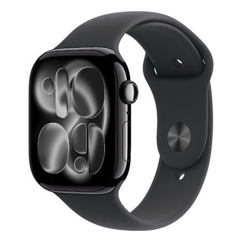 APPLE WATCH SERIES 11 GPS 46MM,cassa in alluminio color jet black cinturino nero sport S/M