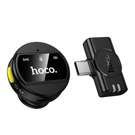 HOCO L21 MAGNETIC CLIP WIRELESS MICROPHONE NERO