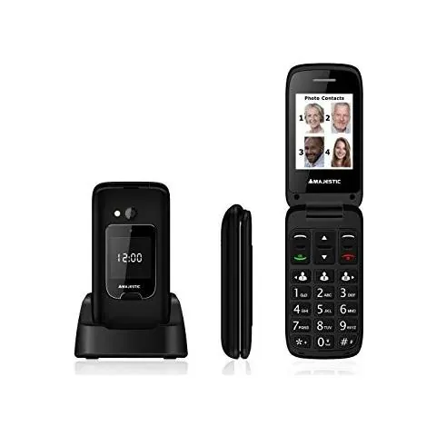 MAJESTIC MOBILE PHONE SILENO 50R FLIP GSM FOTOCAMERA BLACK
