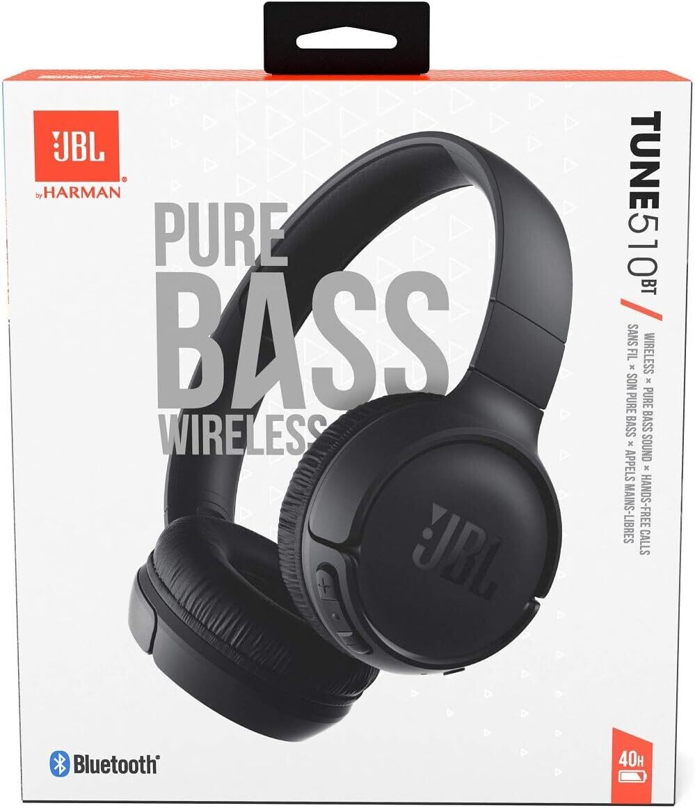 JBL CUFFIA CON MICROFONO BT 510BT BLACK