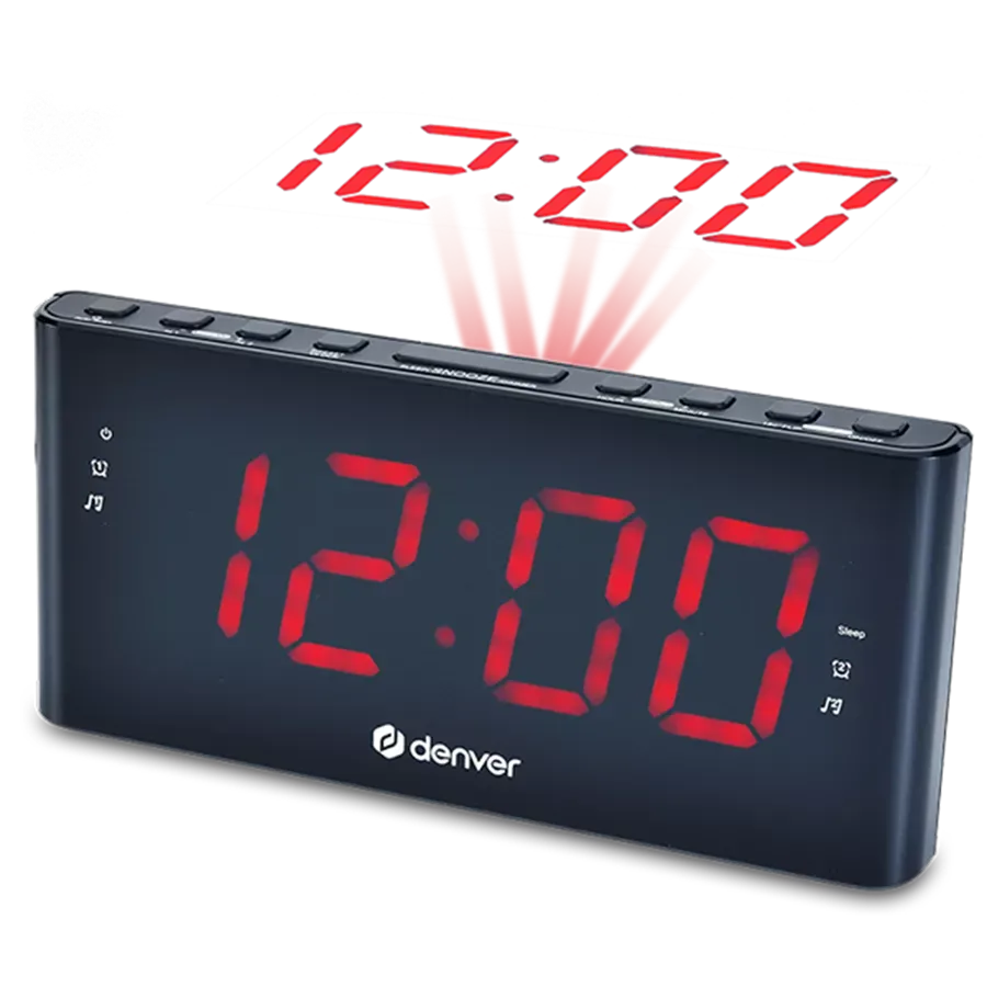 DENVER SVEGLIA A PROEZIONE C/DISPLAY ROSSO 1.8''