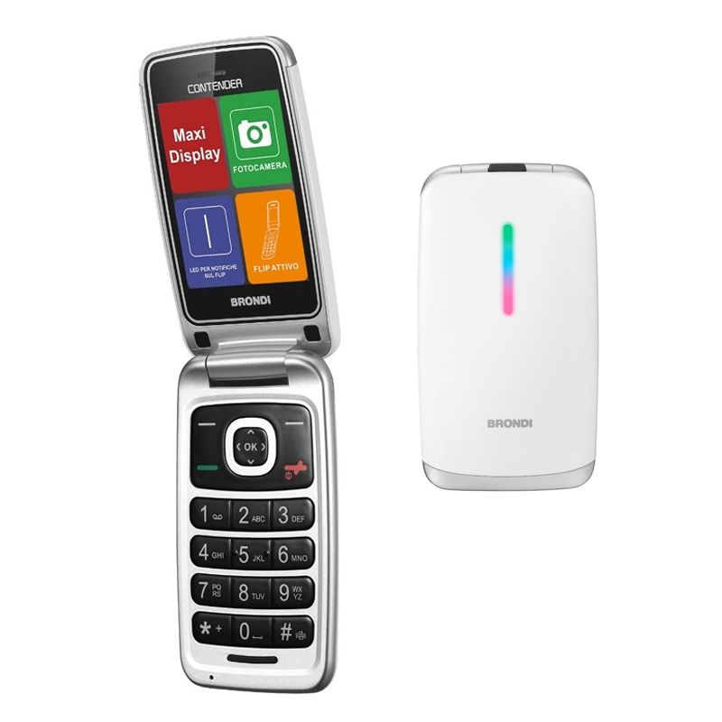BRONDI CONTENDER DUAL SIM SENIOR PHONE WHITE