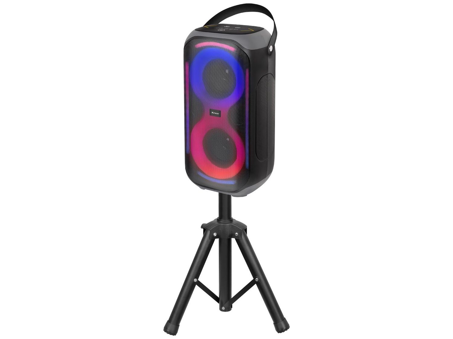 TREVI SPEAKER XFM 225 XFEST WIRELESS 50W CON SUPPORTO E MIC TWS LED BLACK