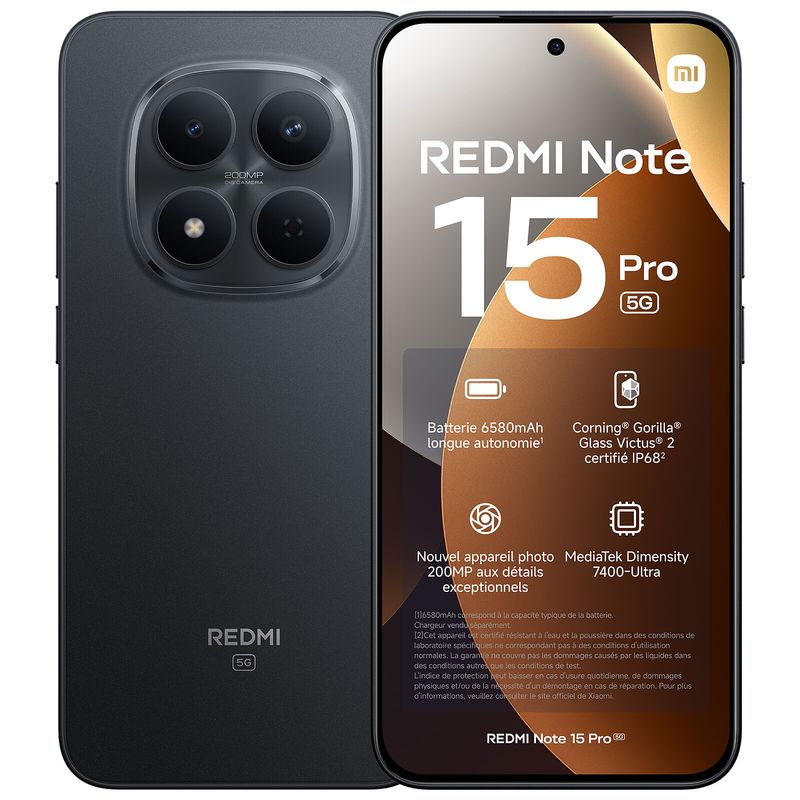 XIAOMI REDMI NOTE 15 PRO 5G DS 8/256 ITA BLACK