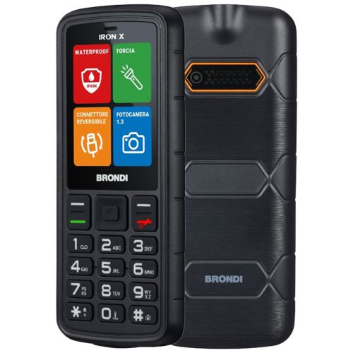 BRONDI MOBILE PHONE IRON X IP69K RUGGED BLACK