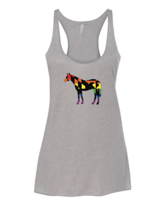 Ladies Pride Flag Horse Tank Top