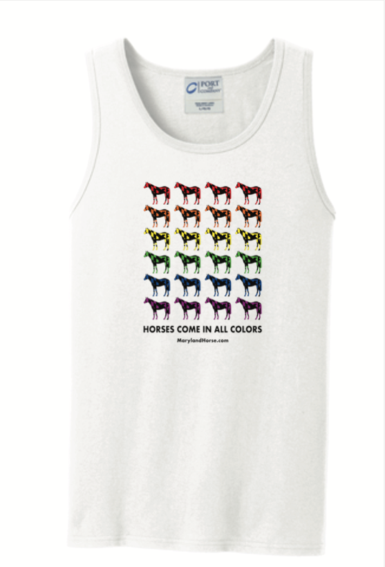 Unisex Pride Flag Horse Tank Top