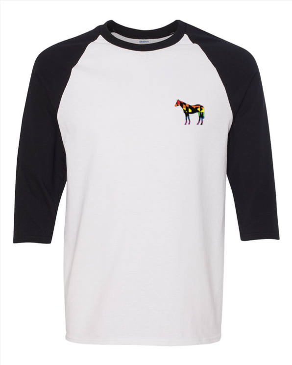 Pride Flag Horse Baseball Tee