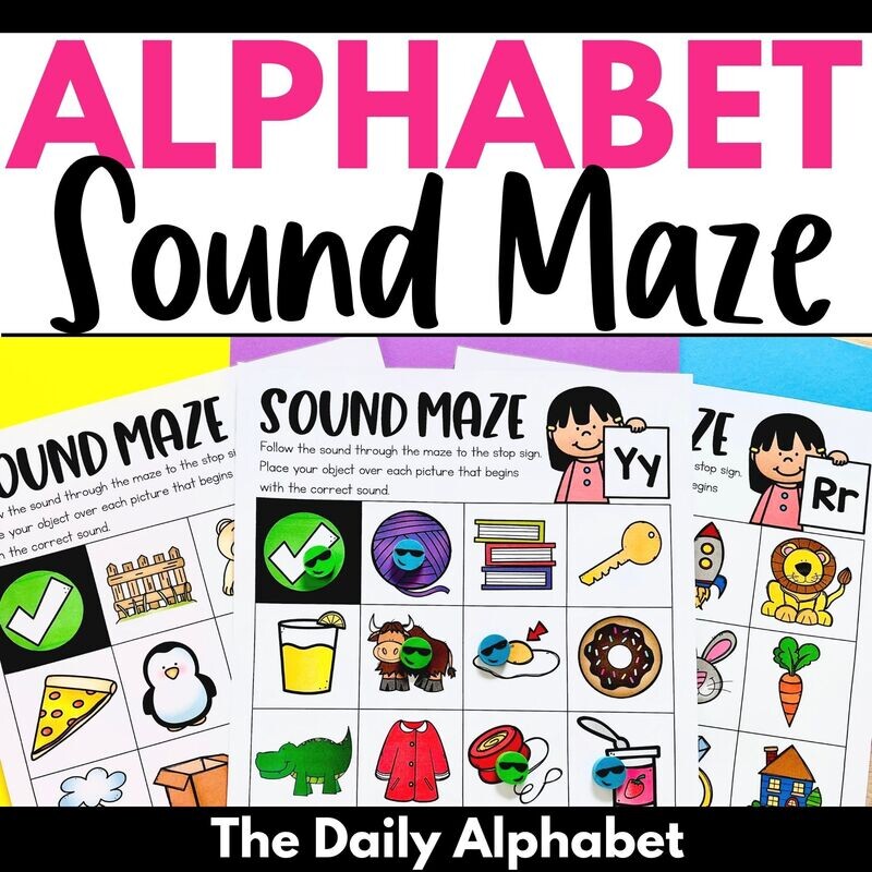 Alphabet Sound Mazes | Alphabet Phonics Practice