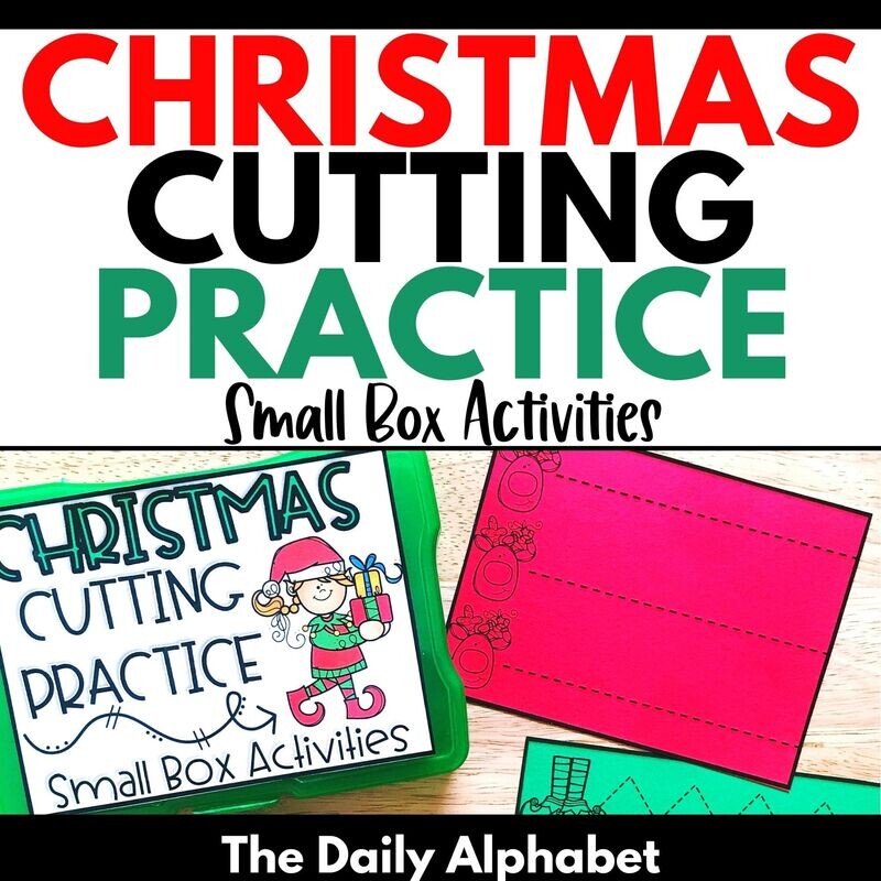Christmas Cutting Practice | Holiday Cutting Practice | Scissor Skills