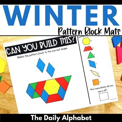 Winter Pattern Block Mat Activities Winter Pattern Block Mat Activities