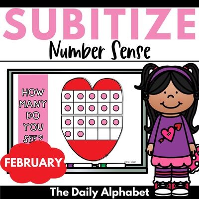 Valentine's Day Number Sense | Subitize for Number Sense (February) Valentine's Day Number Sense | Subitize for Number Sense (February)