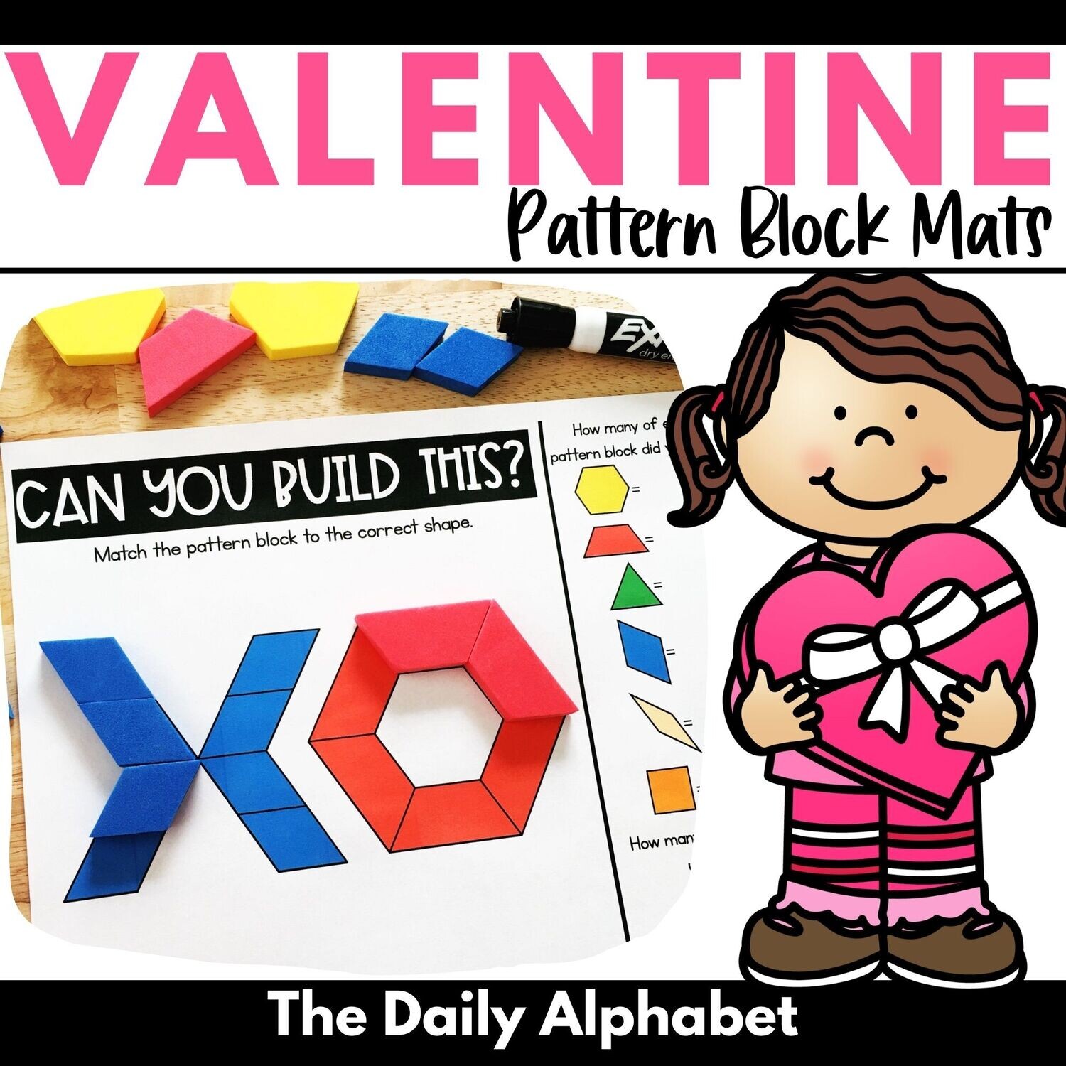 Valentine's Day Pattern Block Mat Activities