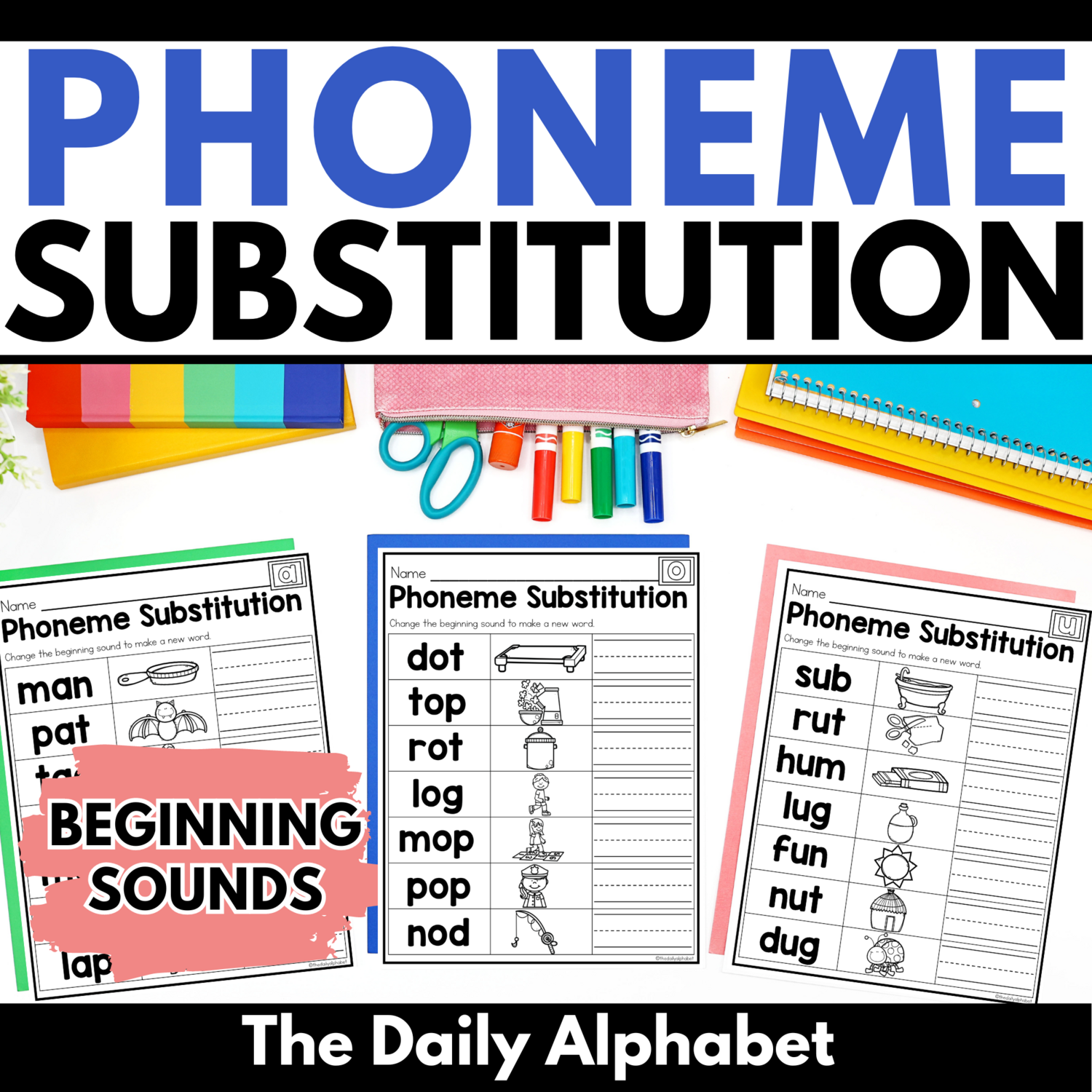 Phoneme Substitution Manipulation, Phonological Phonemic Awareness Activities