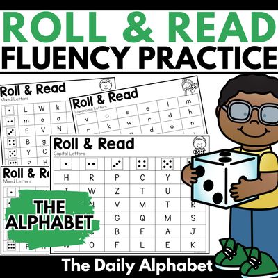 Roll and Read Letter Recognition Fluency Practice | Alphabet Knowledge