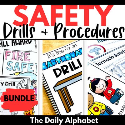 Safety Drills & Procedures (Fire, Tornado, Lockdown, Earthquake) Bundle