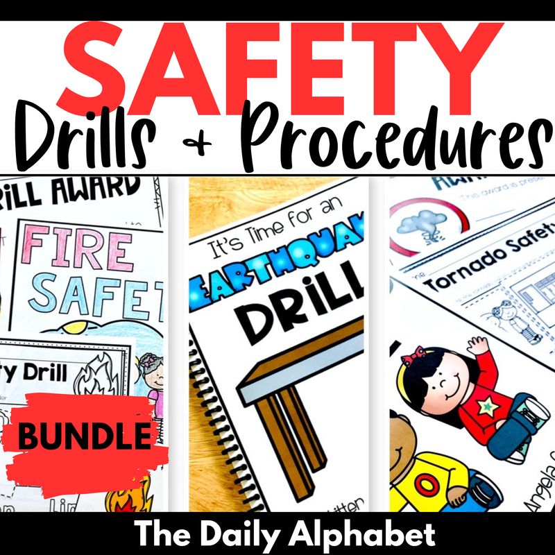 Safety Drills & Procedures (Fire, Tornado, Lockdown, Earthquake) Bundle