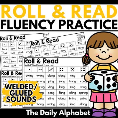 Roll and Read Welded Glued Sounds | reading fluency practice | ng and nk