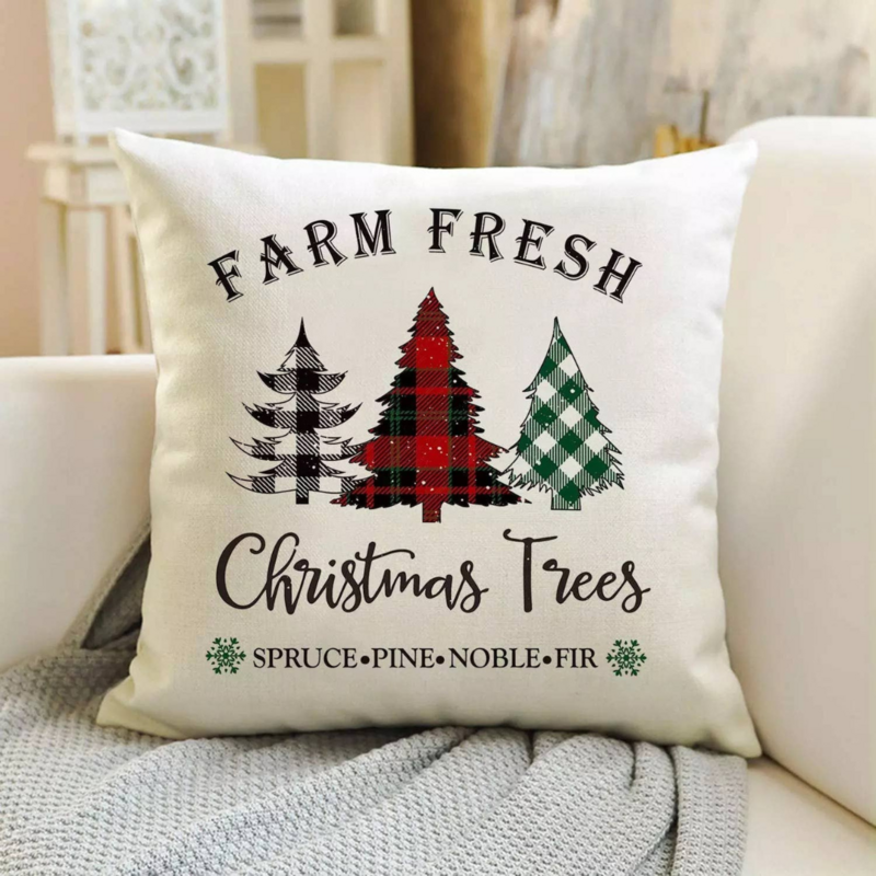 Farm Fresh Christmas Trees- 18x18 inch pillow cover