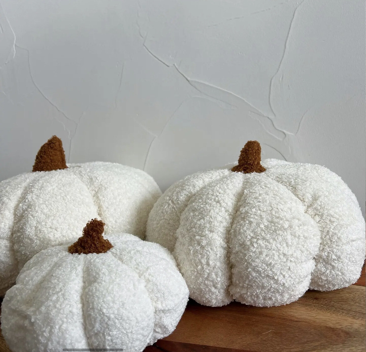 Pumpkin Fall boucle pillows, full pillow