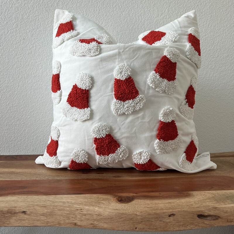 Christmas throw pillow cover, tufted accent pillow