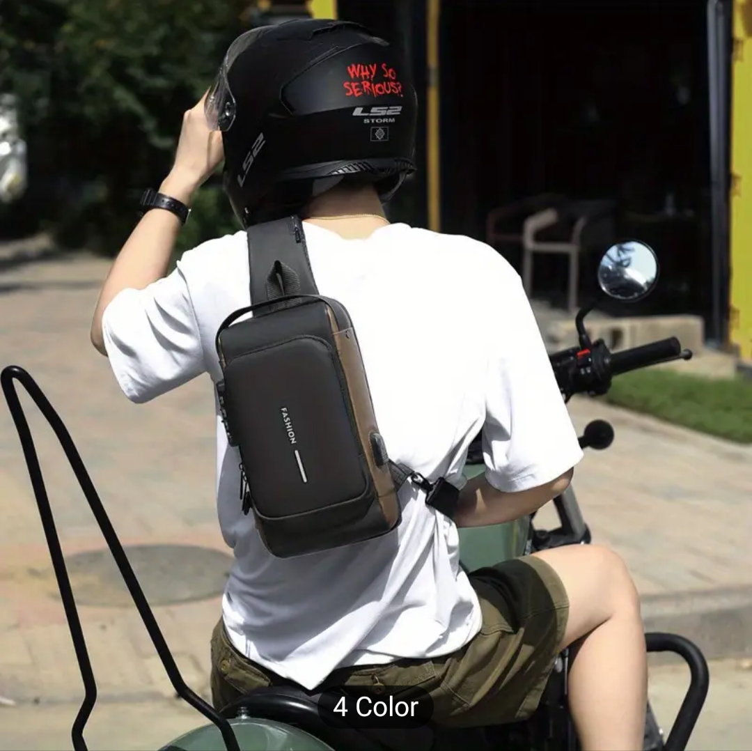 [USB Charging] Men's Bags | 1pc | Multifunctional Sports Chest Backpacks | USB Charging Port, Anti-theft | Shoulder Crossbody Bags | For Valentine's Day Gifts, Birthday Gifts