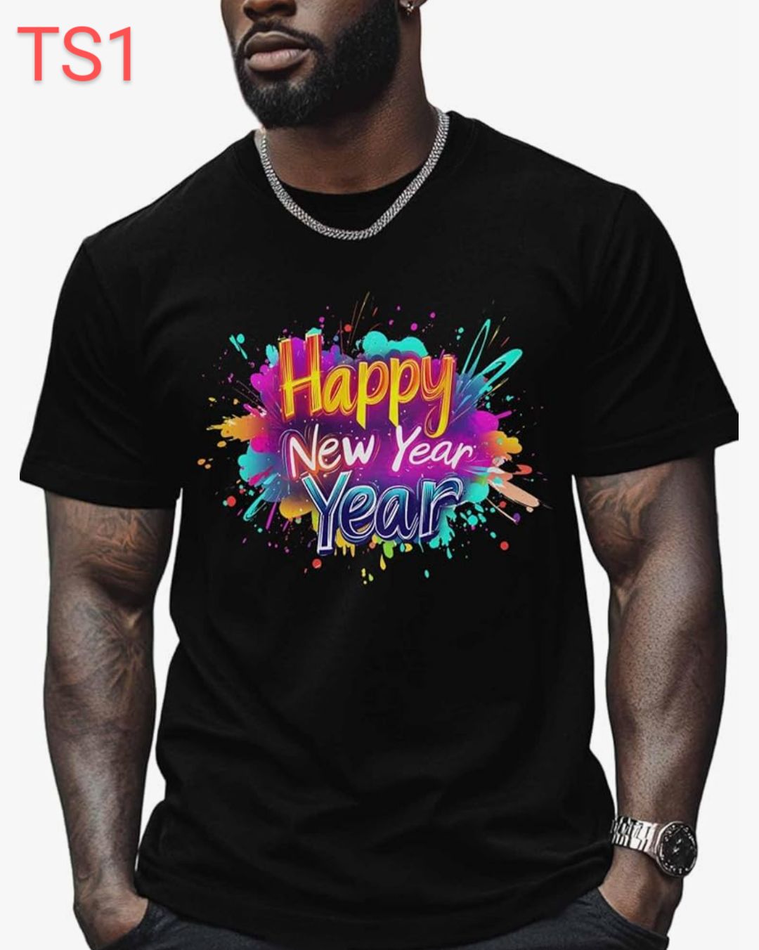Collections Etc. Happy (New Year) Graphic T-Shirt