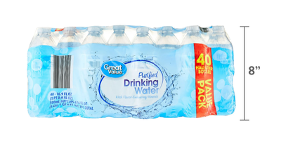 Great Value Purified Drinking Water, 16.9 Fl. Oz., 40 Count