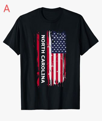 State of North Carolina USA printing t-shirt with high quality 