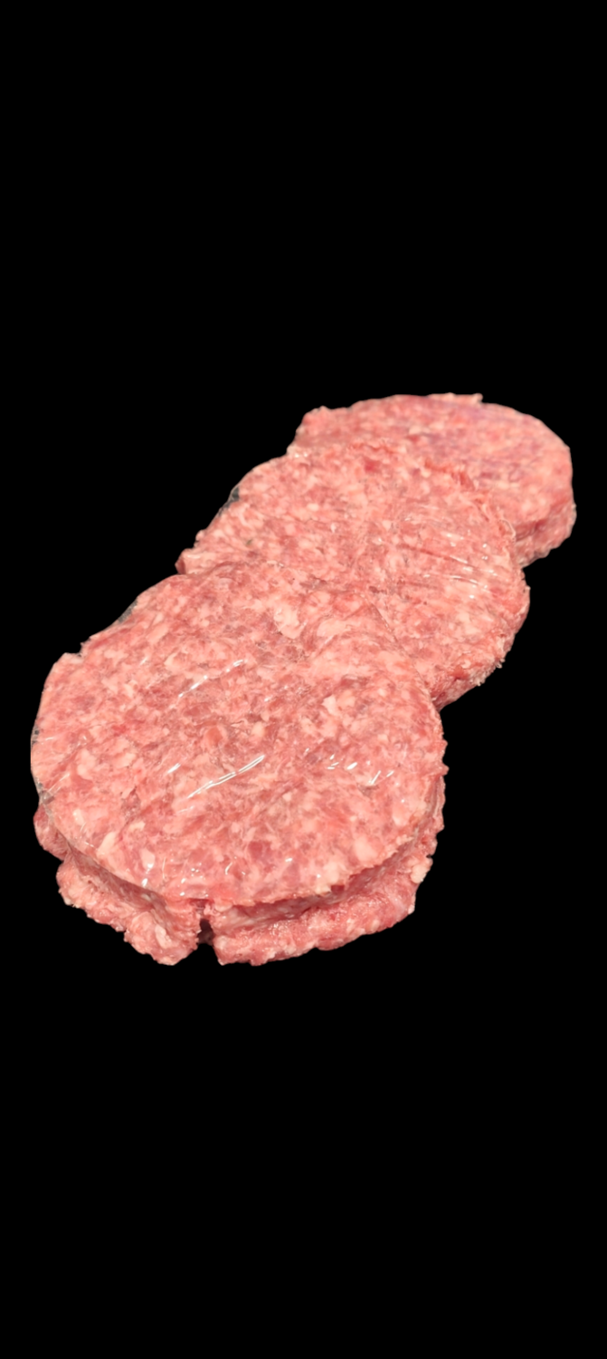 Hamburguesa de ternera 12,99 €/Kg.