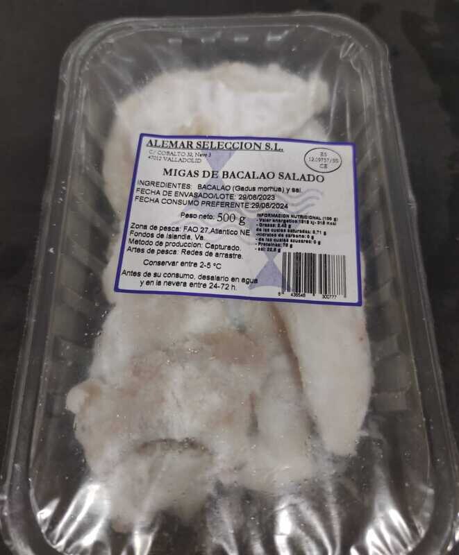 Migas de Bacalao 8,99 € /Ud.