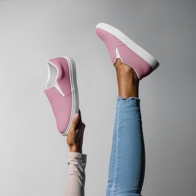 Dusty rose women’s slip-on canvas shoes in sizes US5-12
