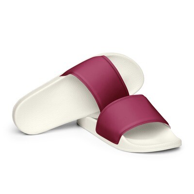 Women's mauve slides with white or black soles