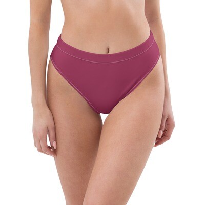 Mauve recycled high-waisted bikini bottom