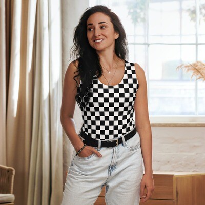 Black and white checkered tank top
