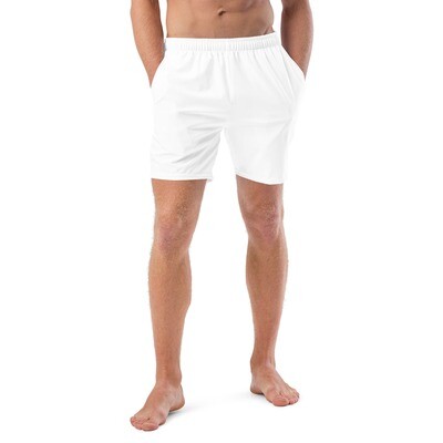 Men's white swim trunks