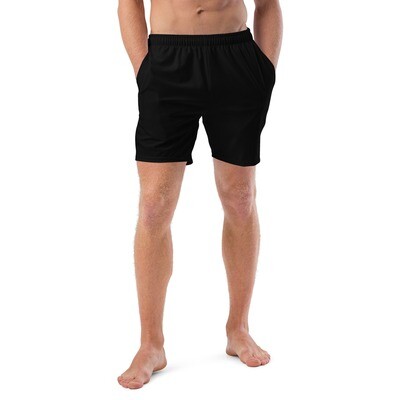 Men's black swim trunks in sizes up to 6XL